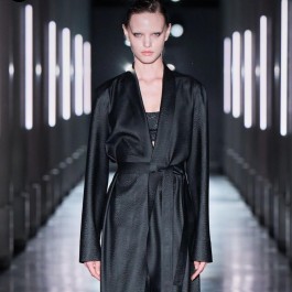 Model on the Avellano Spring Summer 2024 runway
