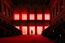 ETAM Live Show 2025 red runway at Palais Brongniart in Paris 