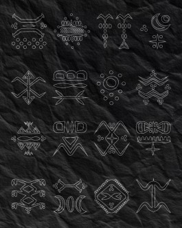 Graphic language study for the Mirage Back to Origins interior design