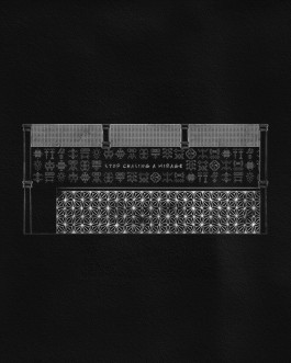 Counter elevation and graphic details for Mirage Paris